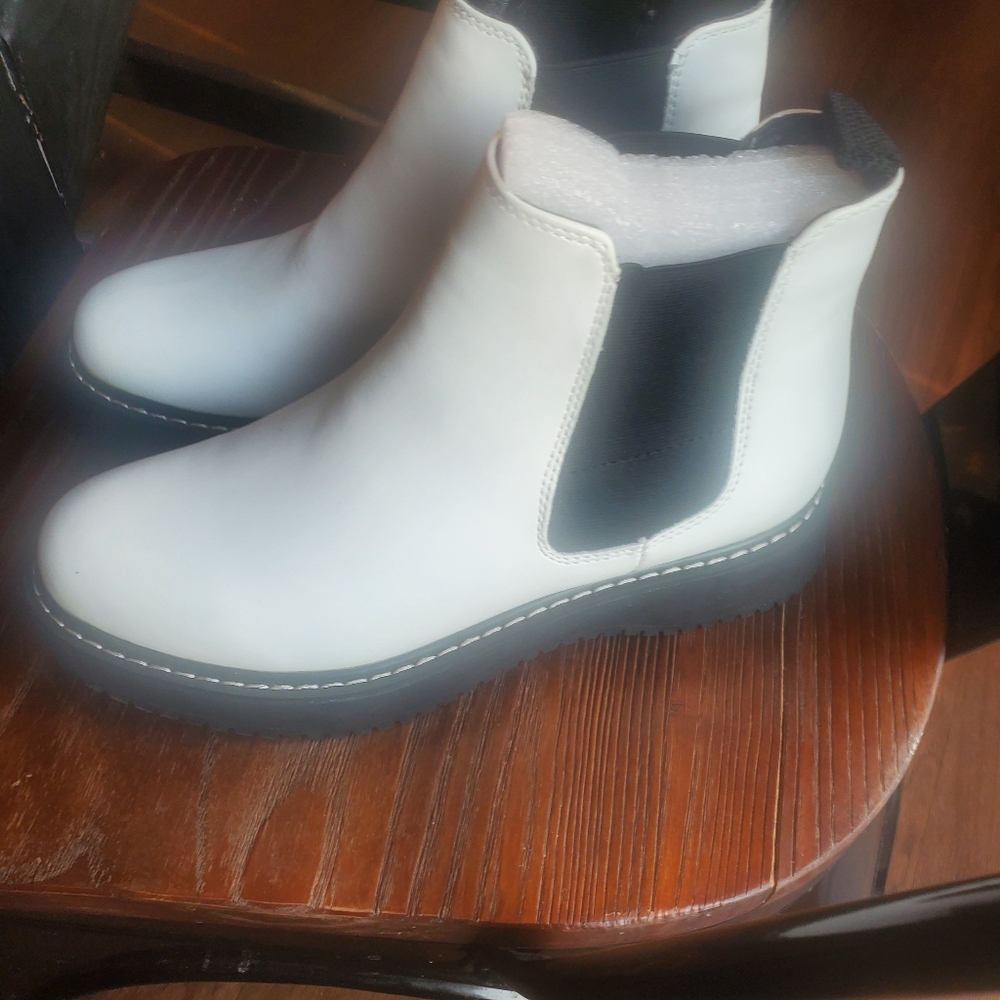 White Steve Madden boots